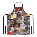 Stylish apron featuring a cute and funny crying cat meme design
