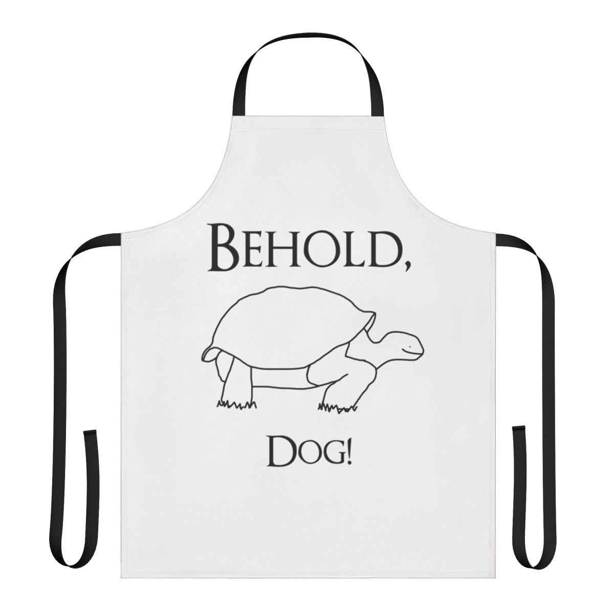 A high-quality apron featuring a funny dog-themed design inspired by the video game Elden Ring.