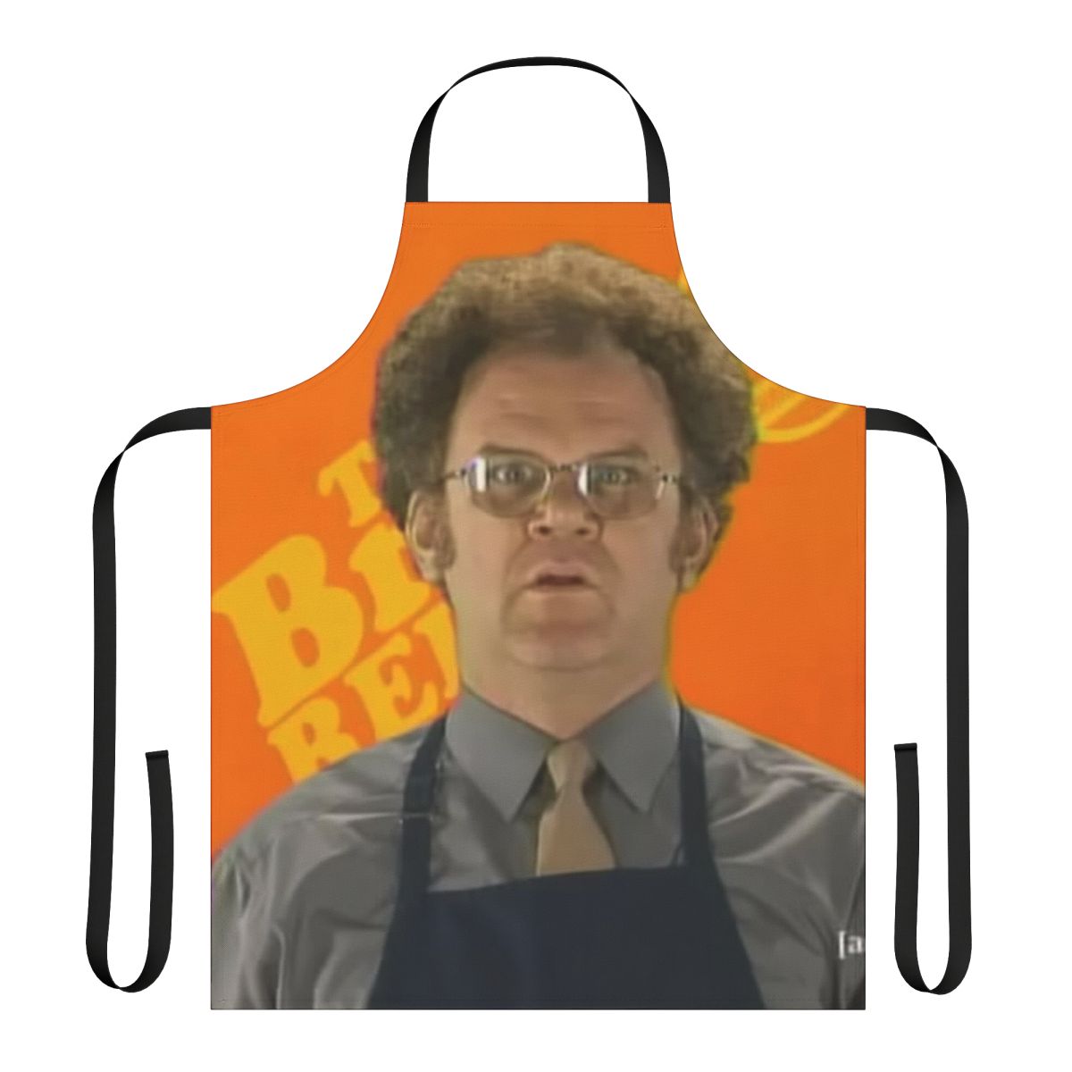Dr. Steve Brule-themed apron with comedy and parody design