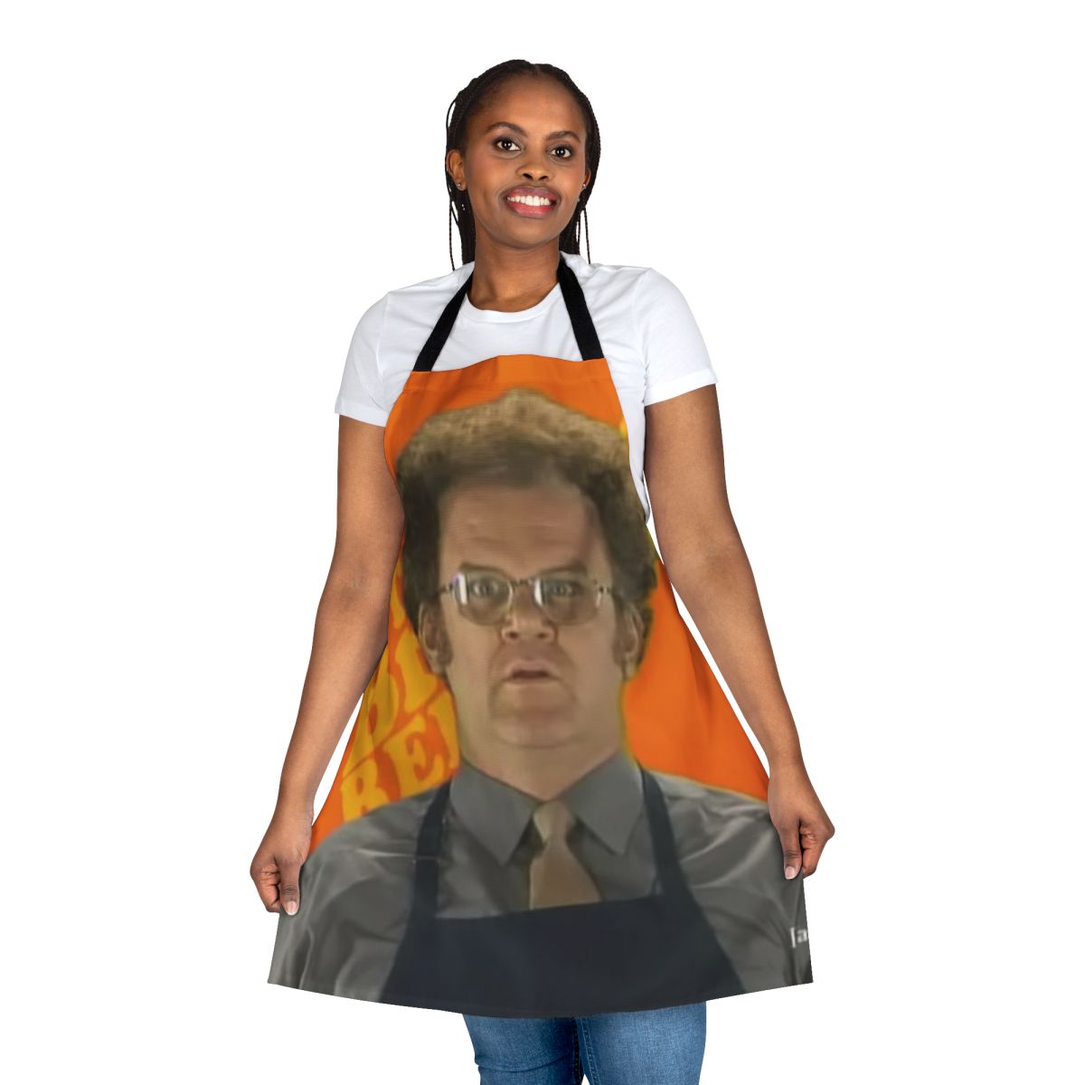 Dr. Steve Brule-themed apron with comedy and parody design