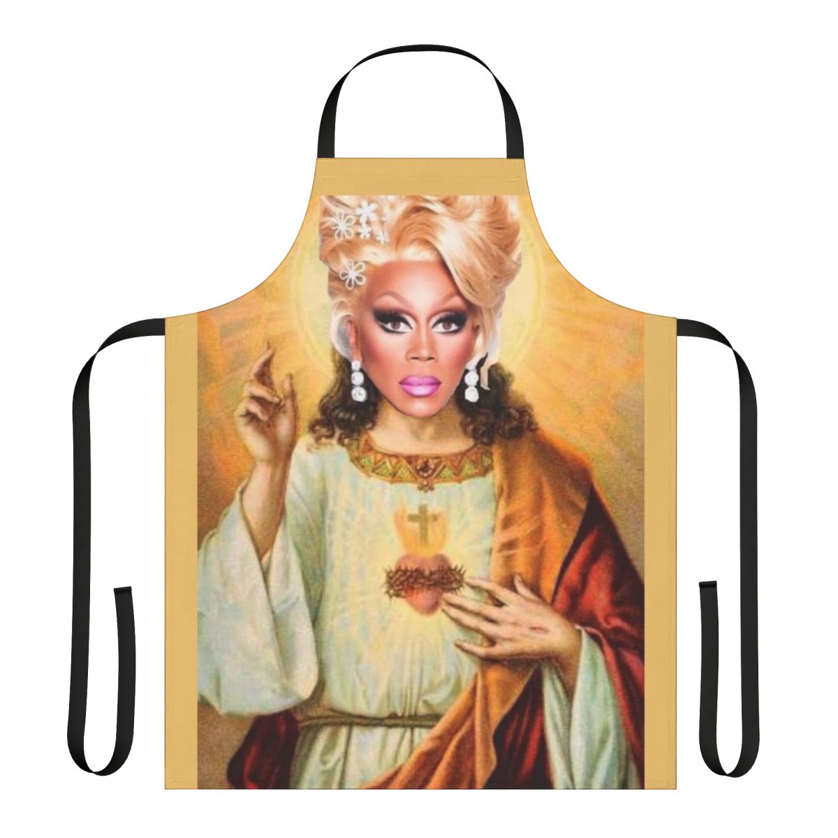 Drag Queen Jesus Apron with Collage Design