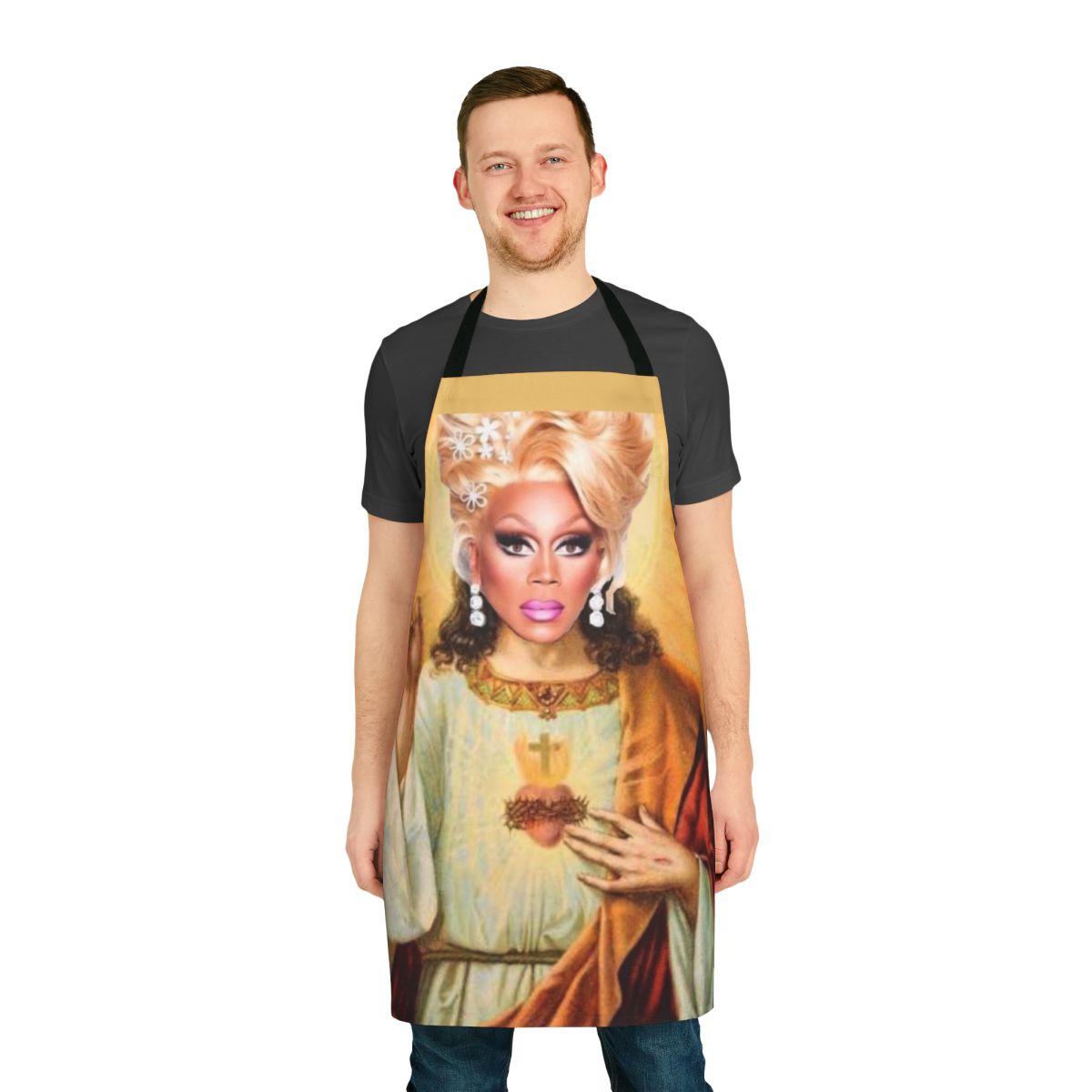 Drag Queen Jesus Apron with Collage Design