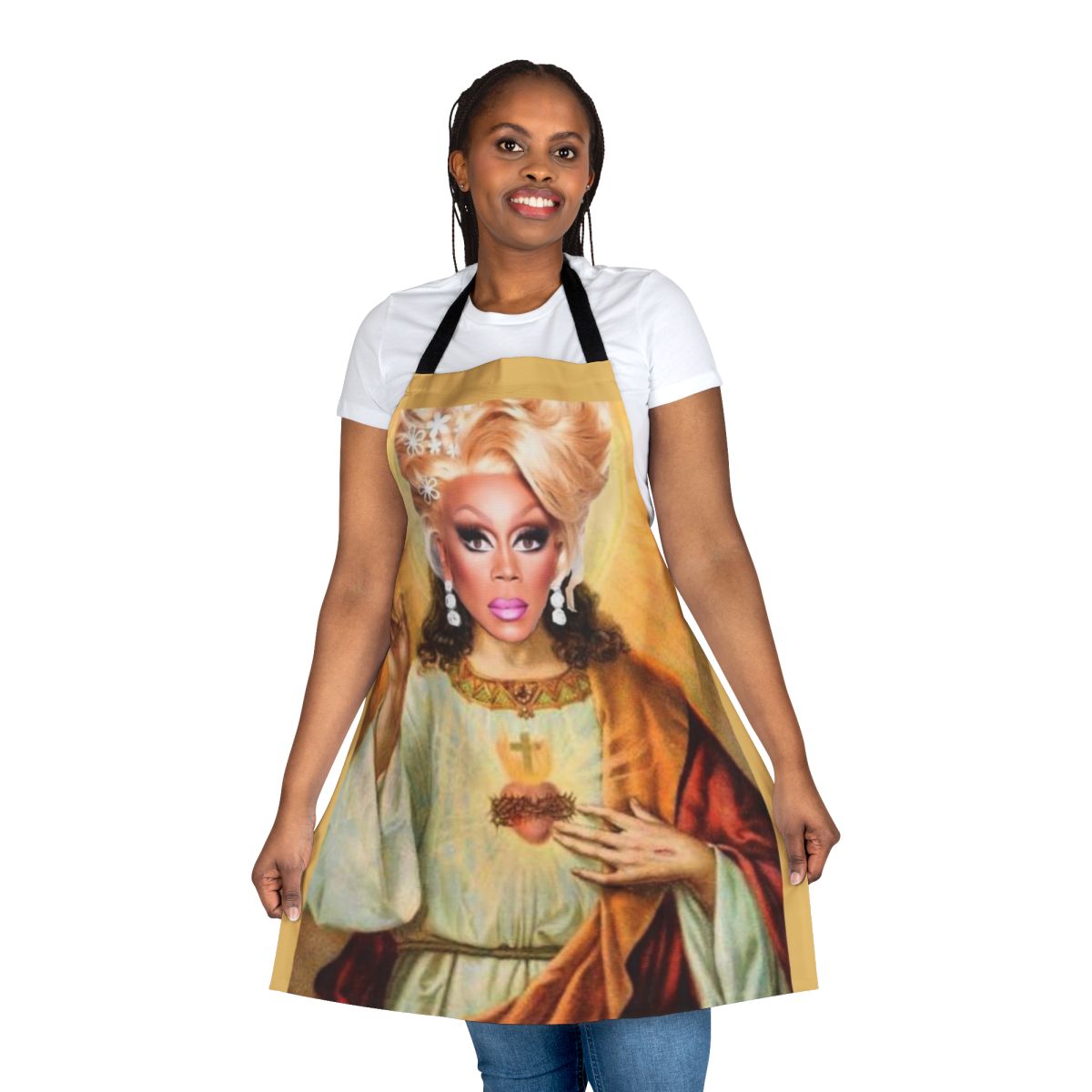 Drag Queen Jesus Apron with Collage Design