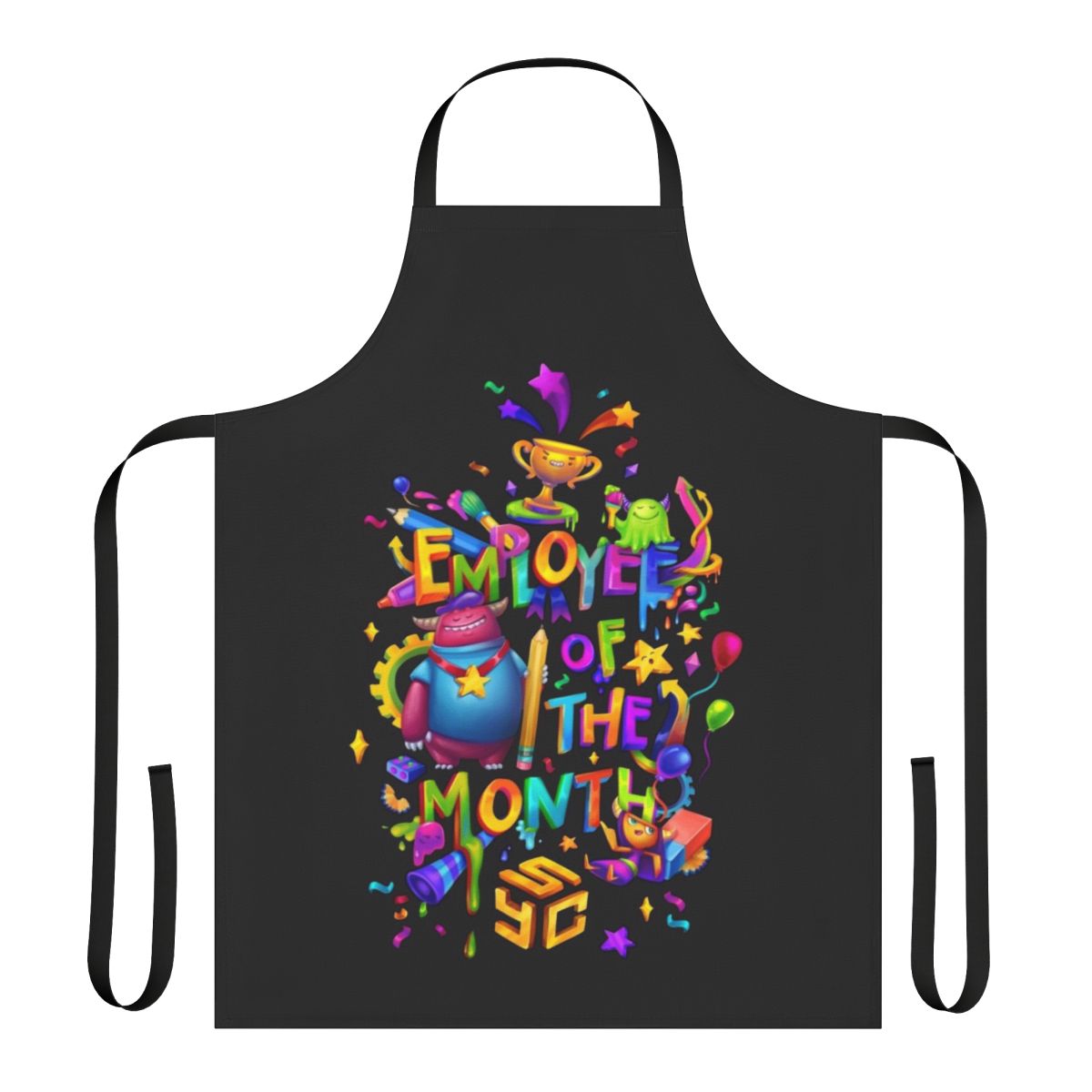 Apron with "Employee of the Month" text, perfect for celebrating hard-working employees
