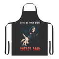 Funny "Give Me Your Mum's Credit Card" apron with a humorous design