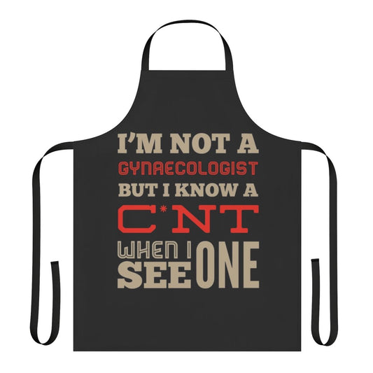 Funny and rude apron for gynecology occupations and professions