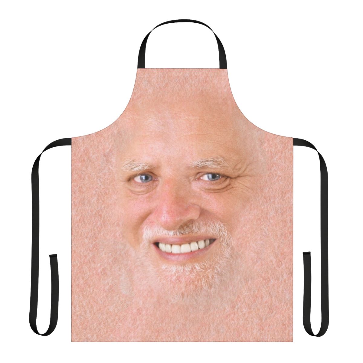 Apron featuring the "Hide the Pain Harold" meme character