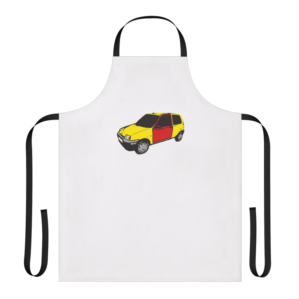 "Inbetweeners-themed apron with a humorous quote"