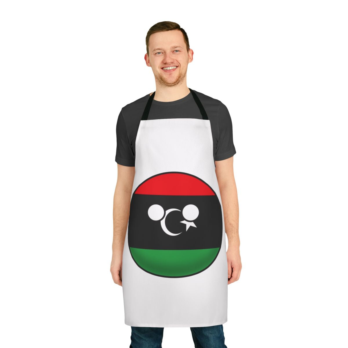 Libya Countryball design printed on a high-quality apron