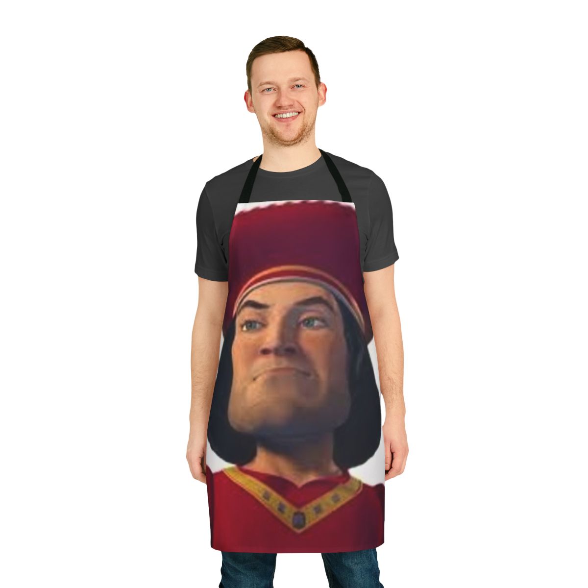 Lord Farquaad inspired cooking apron with Shrek character design