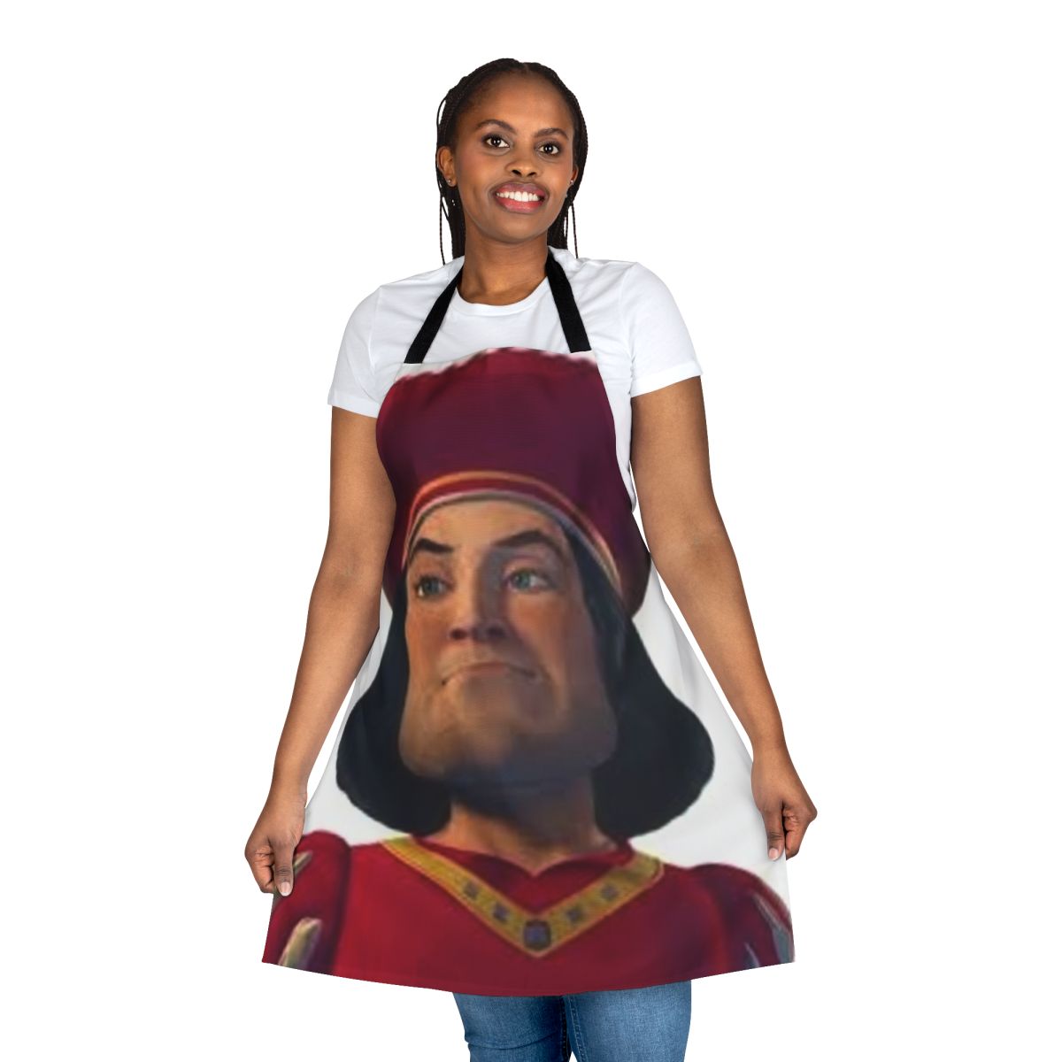 Lord Farquaad inspired cooking apron with Shrek character design