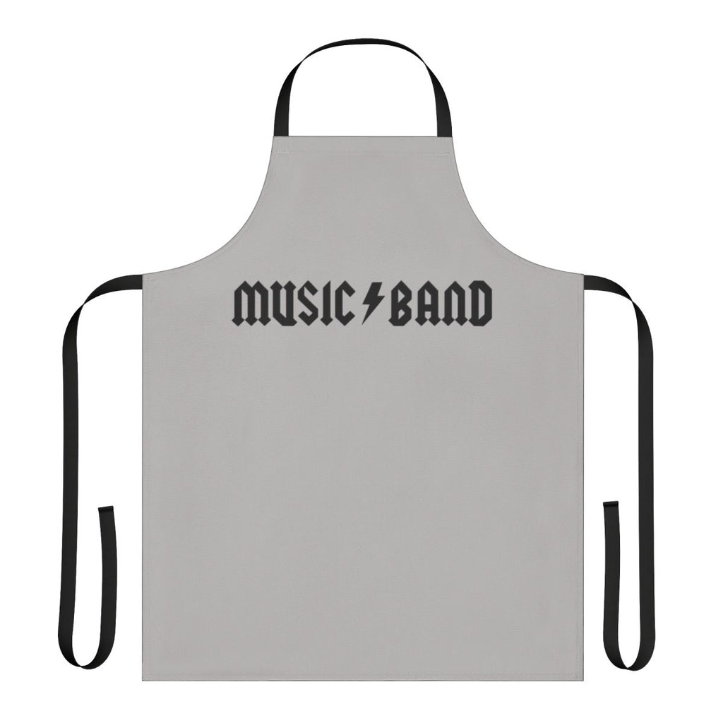 Funny apron with a parody of the "How Do You Do Fellow Kids" meme and a music band design