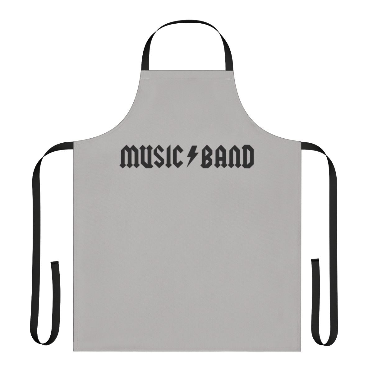Funny apron with a parody of the "How Do You Do Fellow Kids" meme and a music band design
