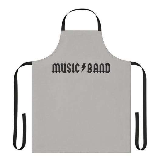 Funny apron with a parody of the "How Do You Do Fellow Kids" meme and a music band design