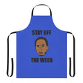 Apron with text "Stephen A Smith Stay Off the Weed"