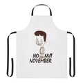 Funny "No Nut November" apron featuring the Hormone Monster from the Netflix series Big Mouth