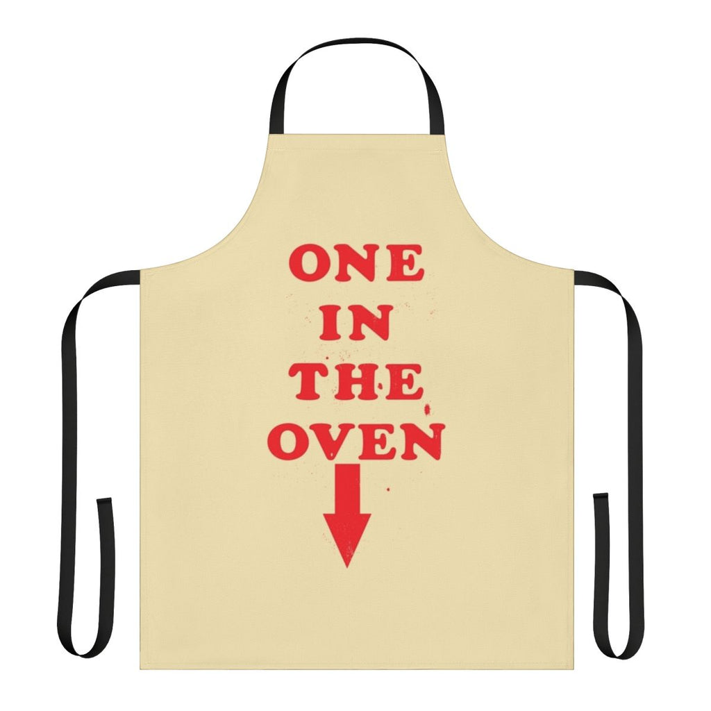Funny "One in the Oven" police academy-themed pregnancy announcement apron