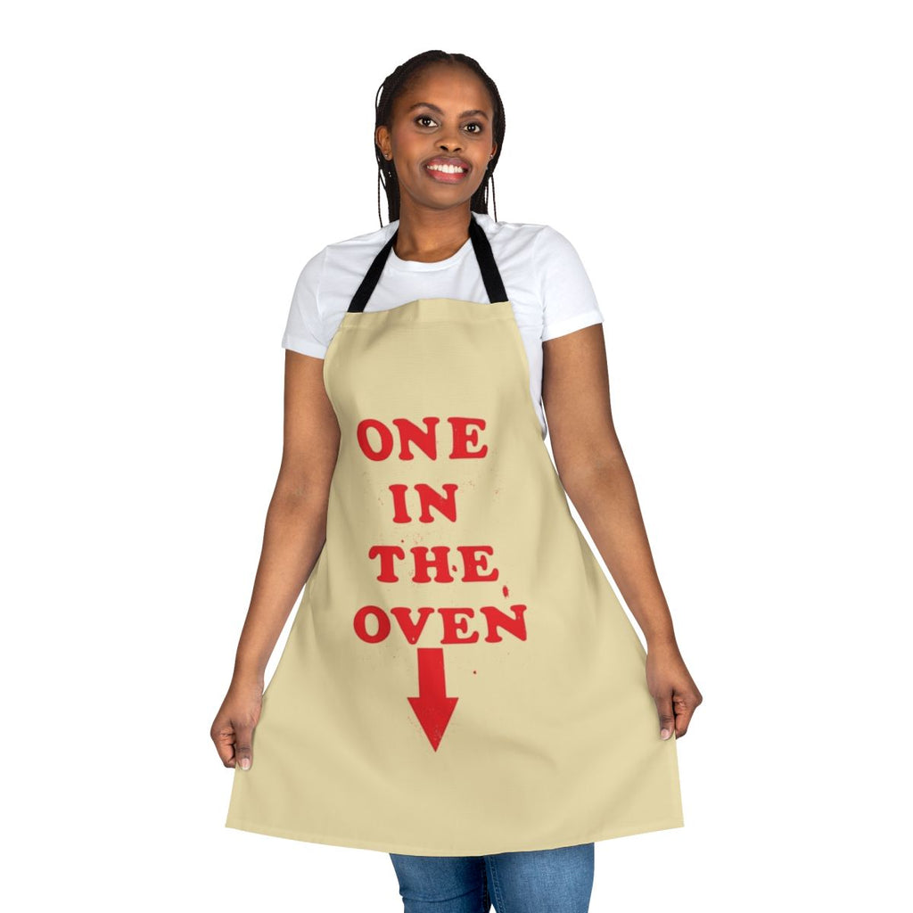Funny "One in the Oven" police academy-themed pregnancy announcement apron