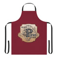 Funny apron featuring the text "Don't Shoot Me, I'm Only the Piano Player" and a playful piano design.