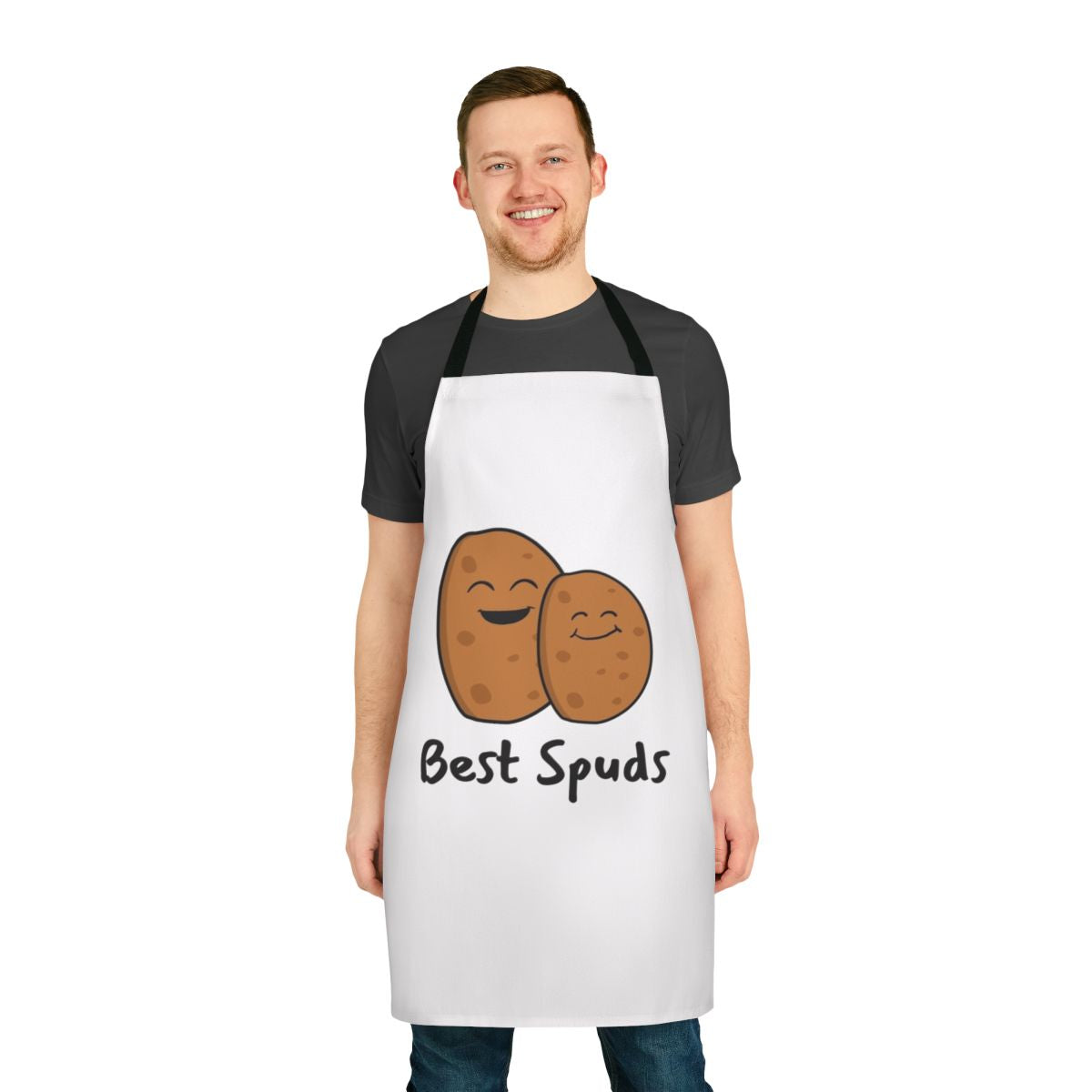 Funny apron with potato design for potato lovers and food enthusiasts