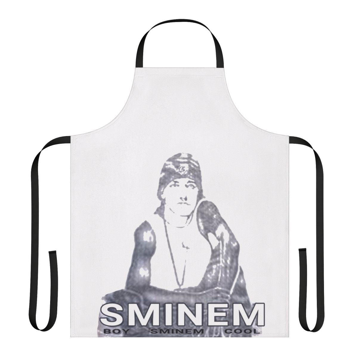Sminem-inspired novelty apron featuring a playful, dank meme design
