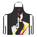 A funny, retro-style apron featuring a "Smokin' Gun" graphic design