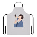 Funny apron with space force and moon-themed graphic design