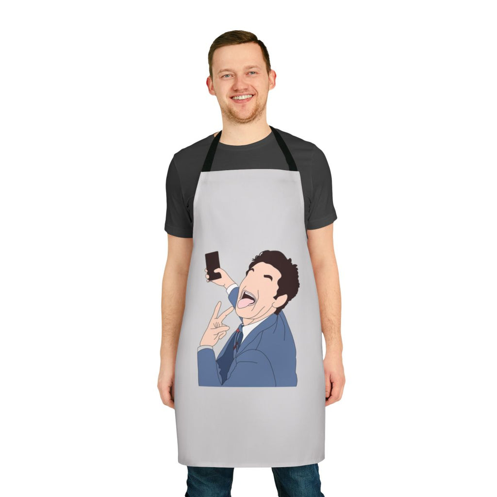 Funny apron with space force and moon-themed graphic design