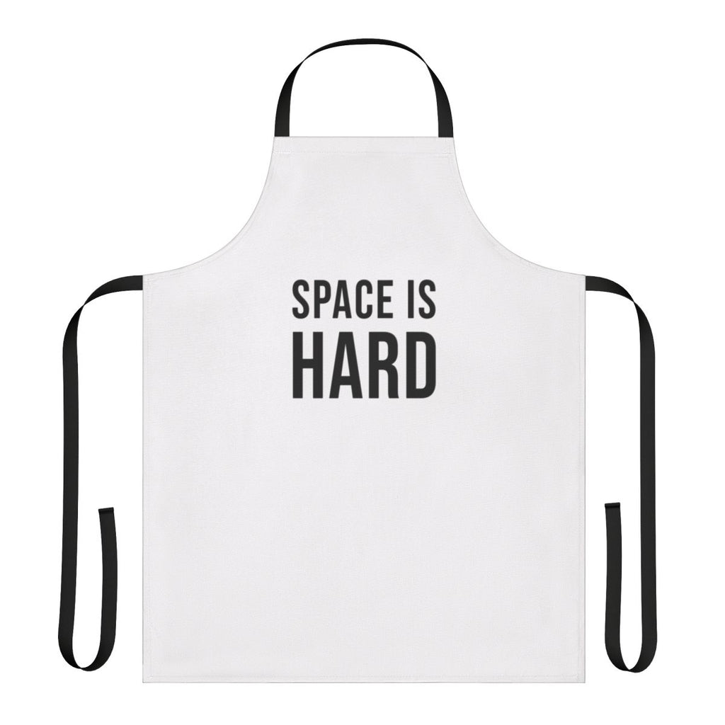 Space Force themed apron with the quote "Space is Hard"