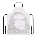 The Room-inspired apron with Johnny's "words of wisdom"