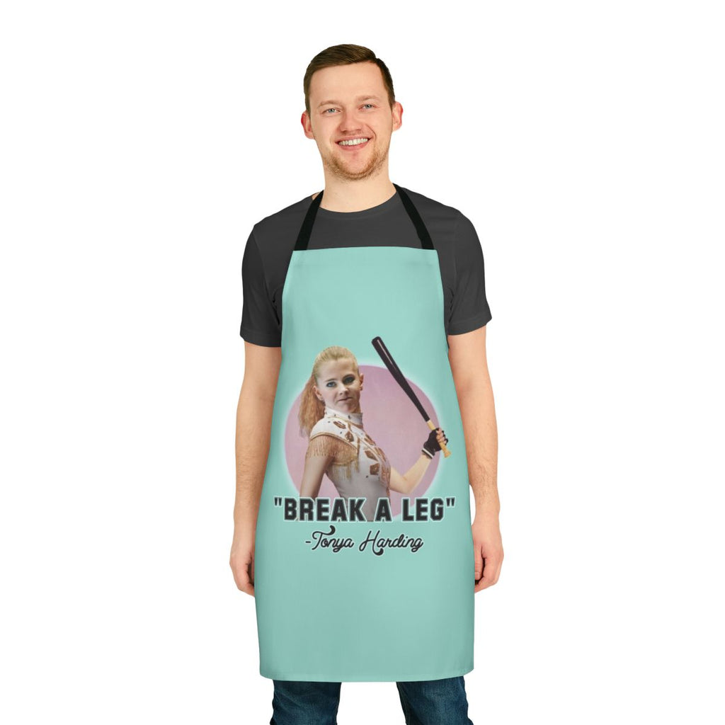Tonya Harding inspired apron with pop culture art and 90s references