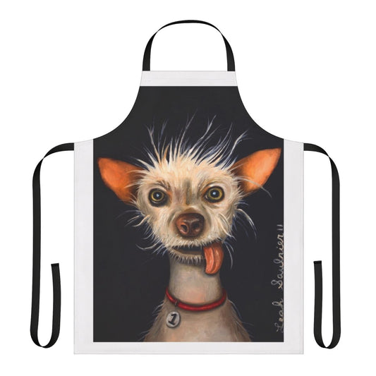 Funny apron featuring an ugly dog design