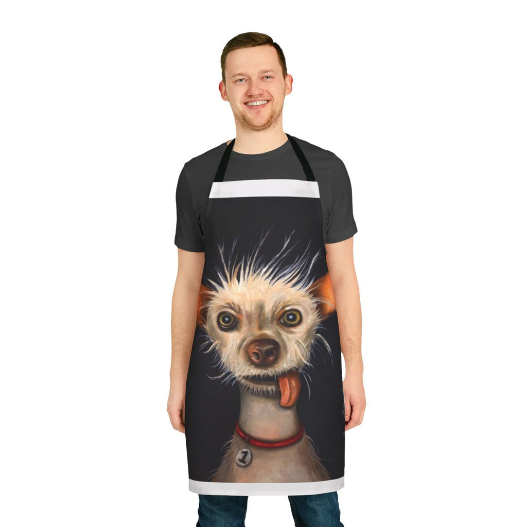 Funny apron featuring an ugly dog design