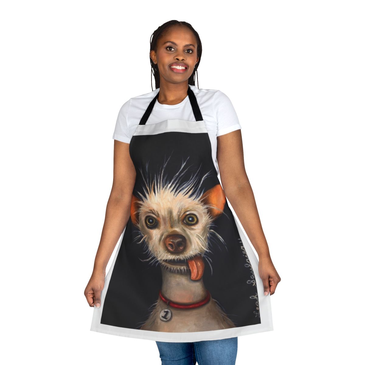 Funny apron featuring an ugly dog design