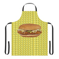 Funny x-rated themed apron with chicken sandwich and McDonalds parody design