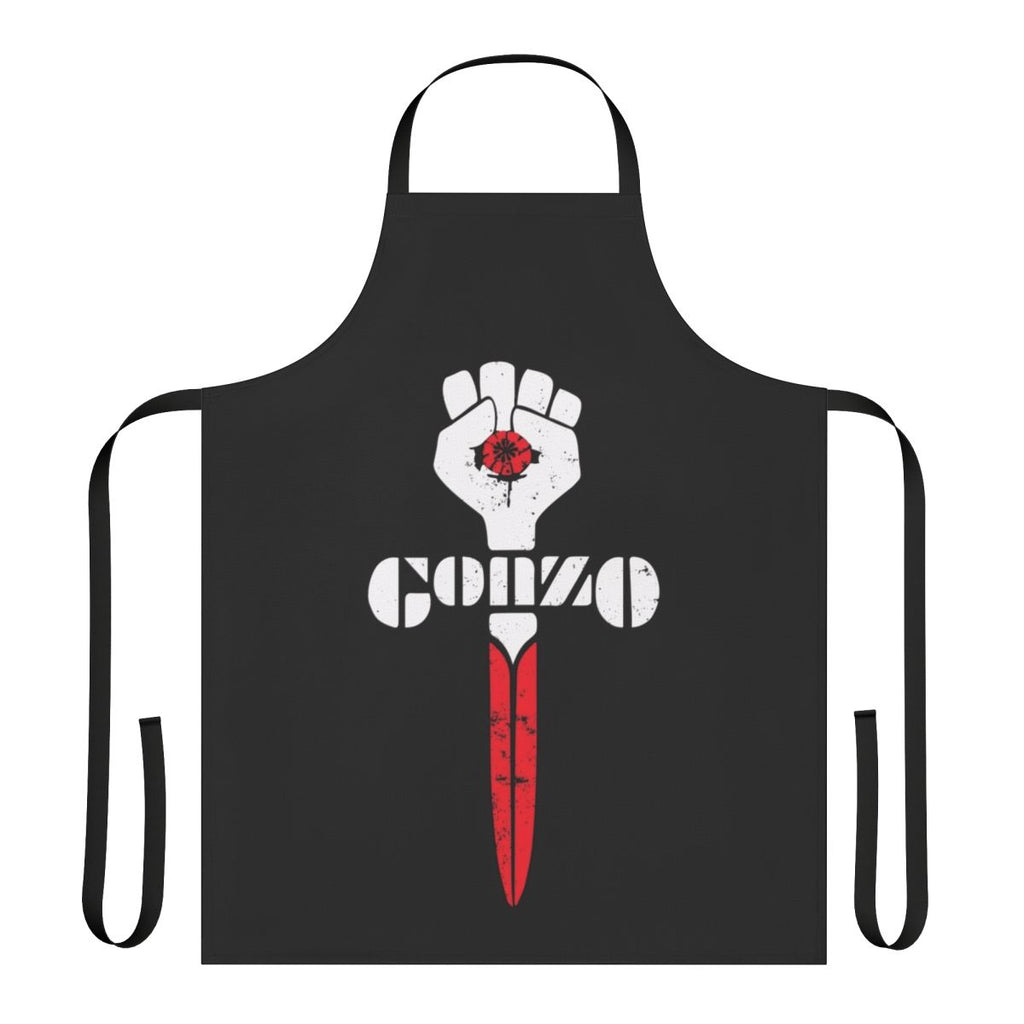 Apron featuring the iconic Gonzo fist symbol associated with Hunter S. Thompson's gonzo journalism