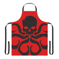 Hydra-inspired black apron with superhero logo design