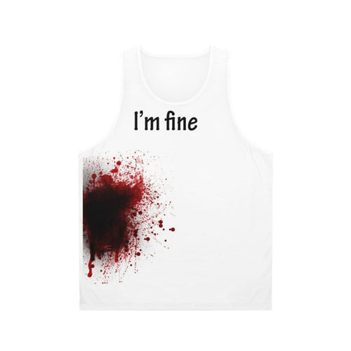 "I Am Fine" unisex graphic tank top