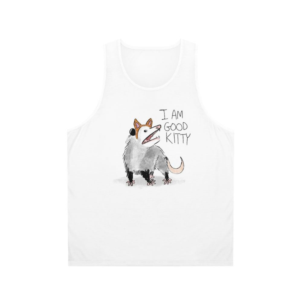 Unisex "I Am Good Kitty" cat graphic tank top