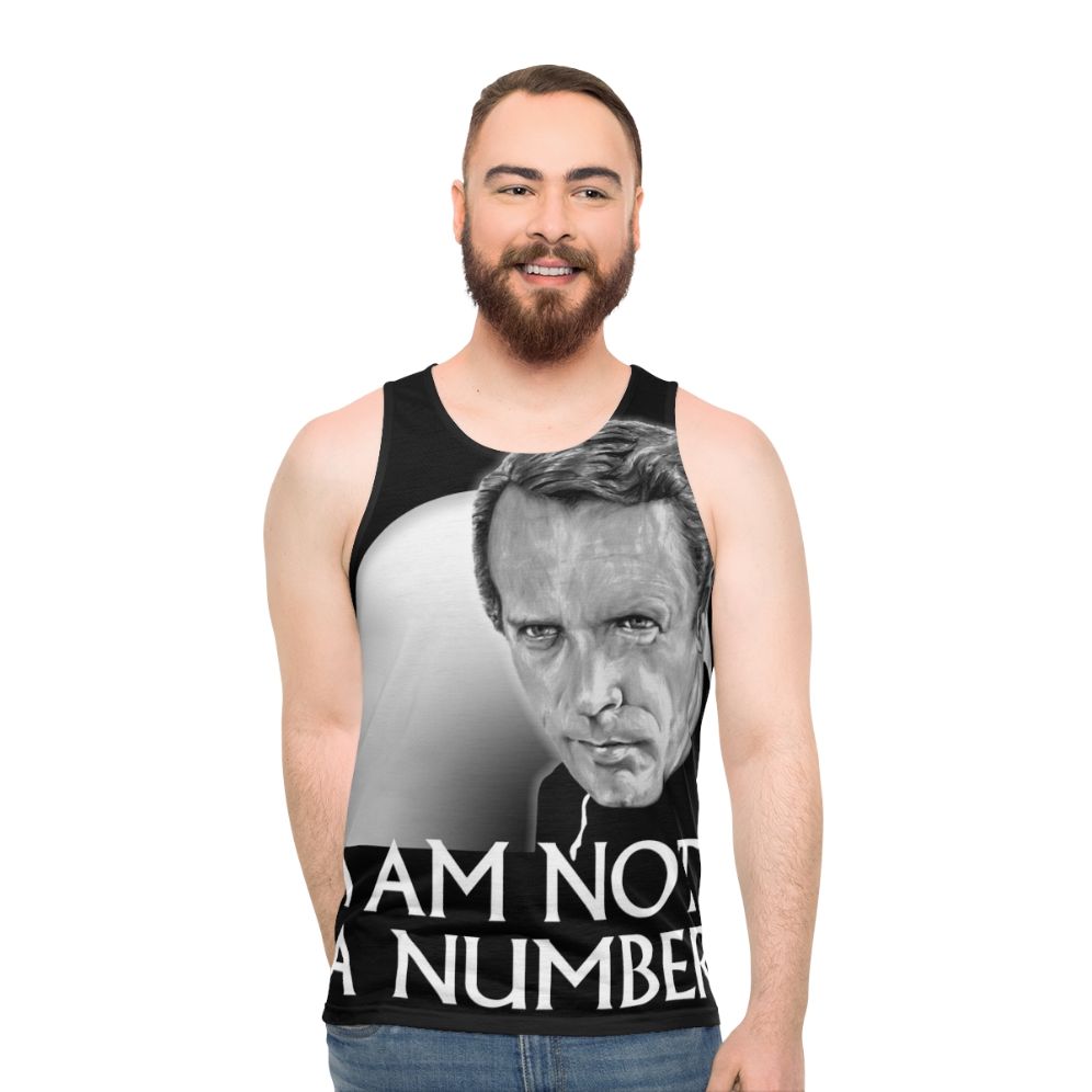 Unisex "I Am Not a Number" Tank Top from The Prisoner TV Show