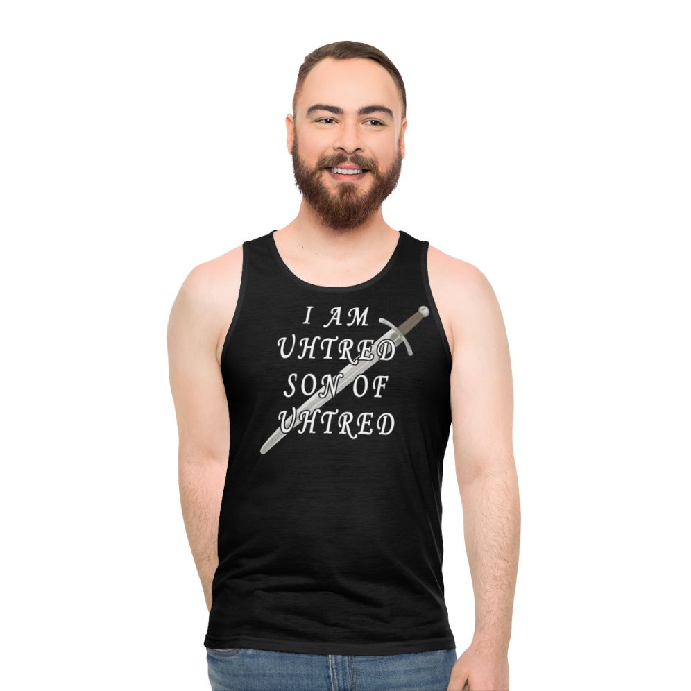 "I Am Uhtred Son Of Uhtred Unisex Medieval Fantasy Tank Top"