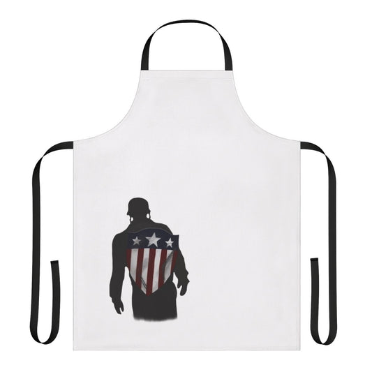 Patriotic superhero apron with "I Can Do This All Day" text and stars