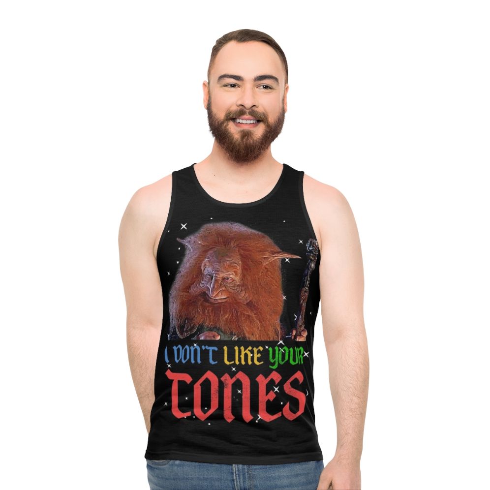 "I Don't Like Your Tones" retro 80s unisex tank top