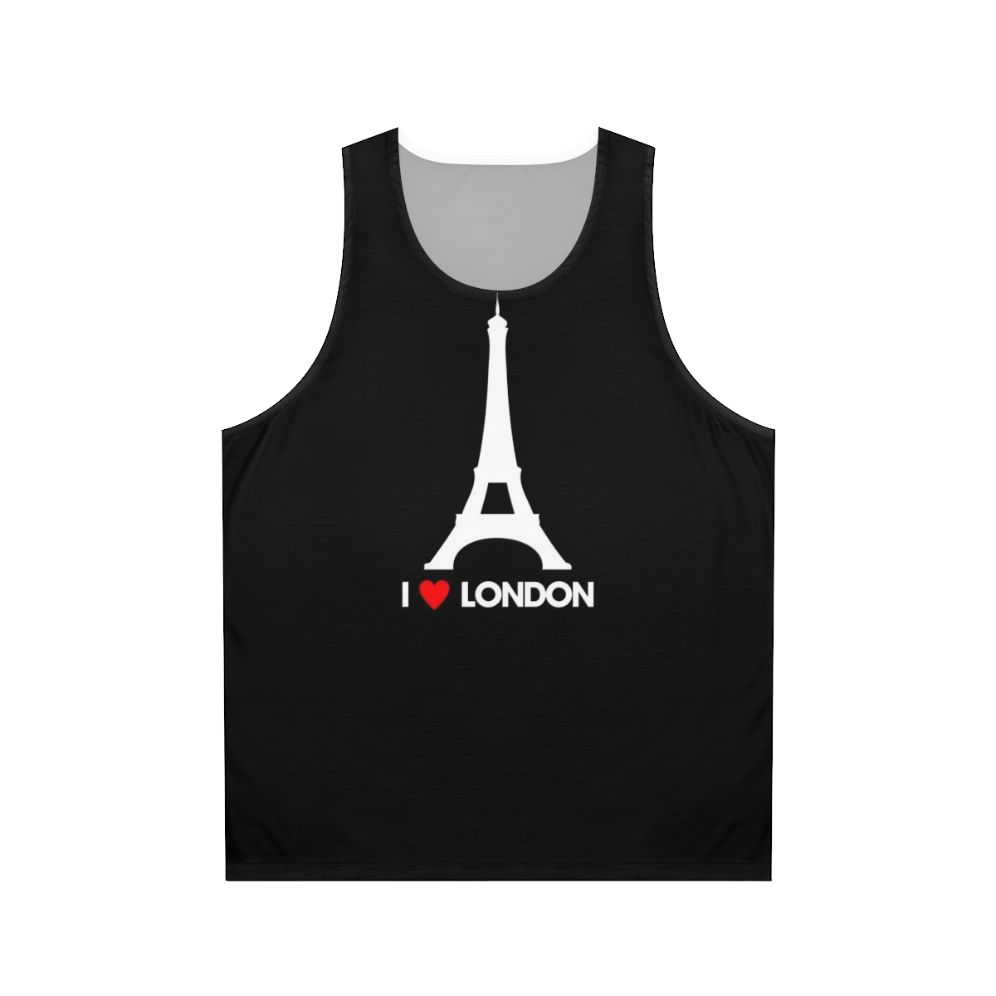 Unisex 'I Heart London Eiffel Tower' Graphic Tank Top