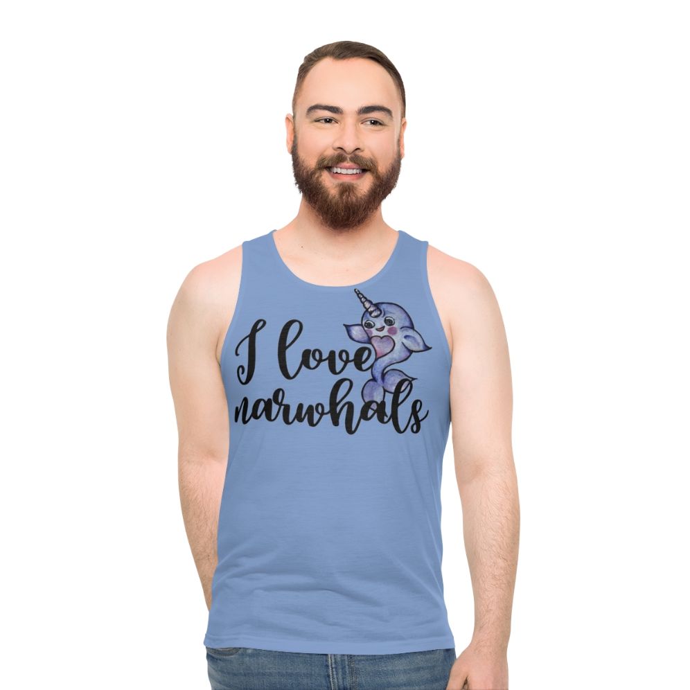 I Love Narwhals Unisex Tank Top