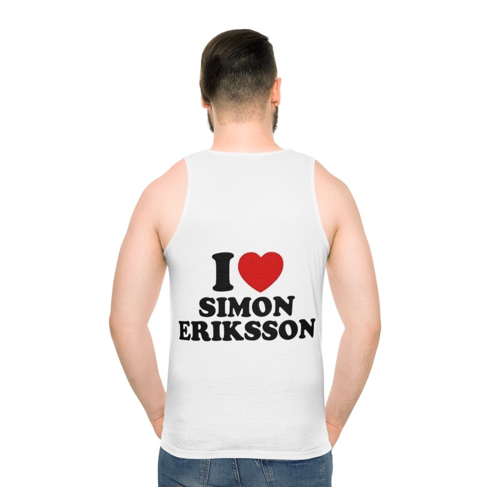 Unisex tank top with "I Love Simon Eriksson" design from Young Royals Netflix series