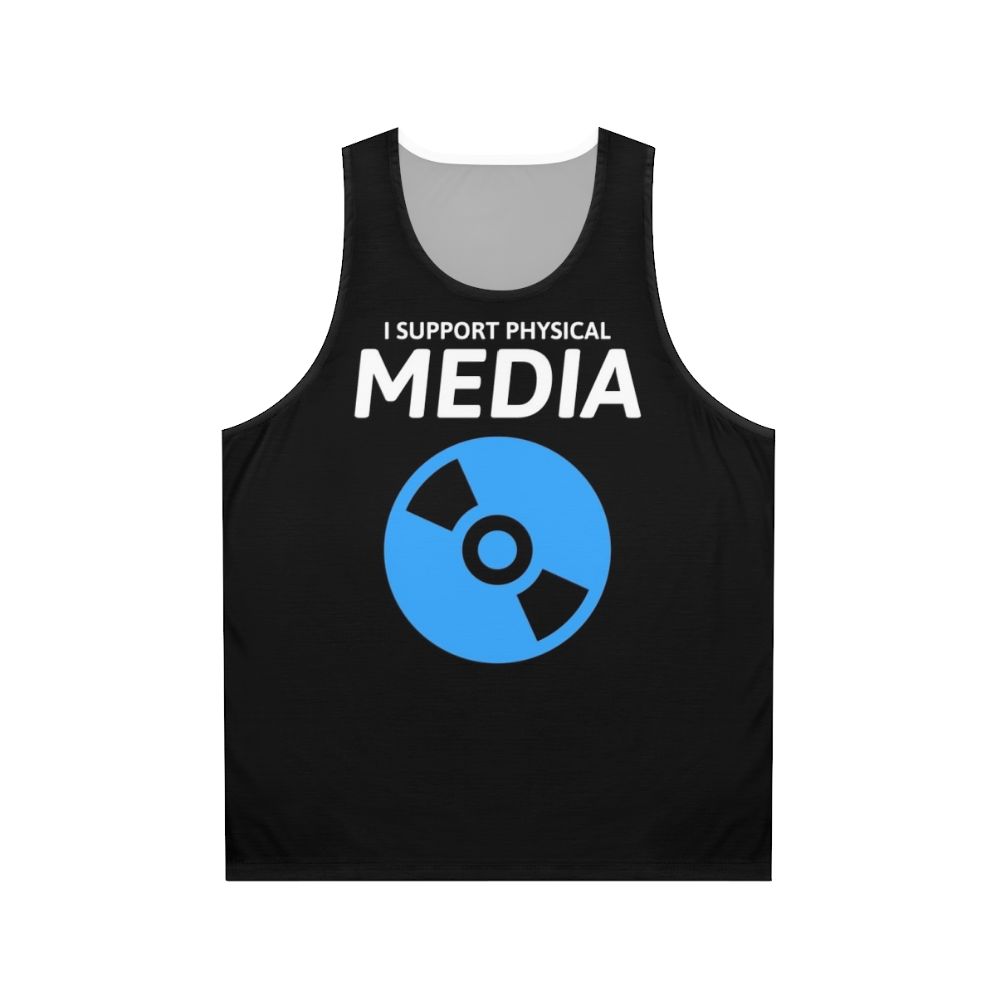 Blu-ray disc unisex tank top for movie enthusiasts
