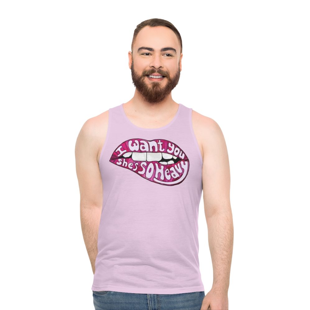 Unisex "I Want You She's So Heavy" Beatles Inspired Tank Top