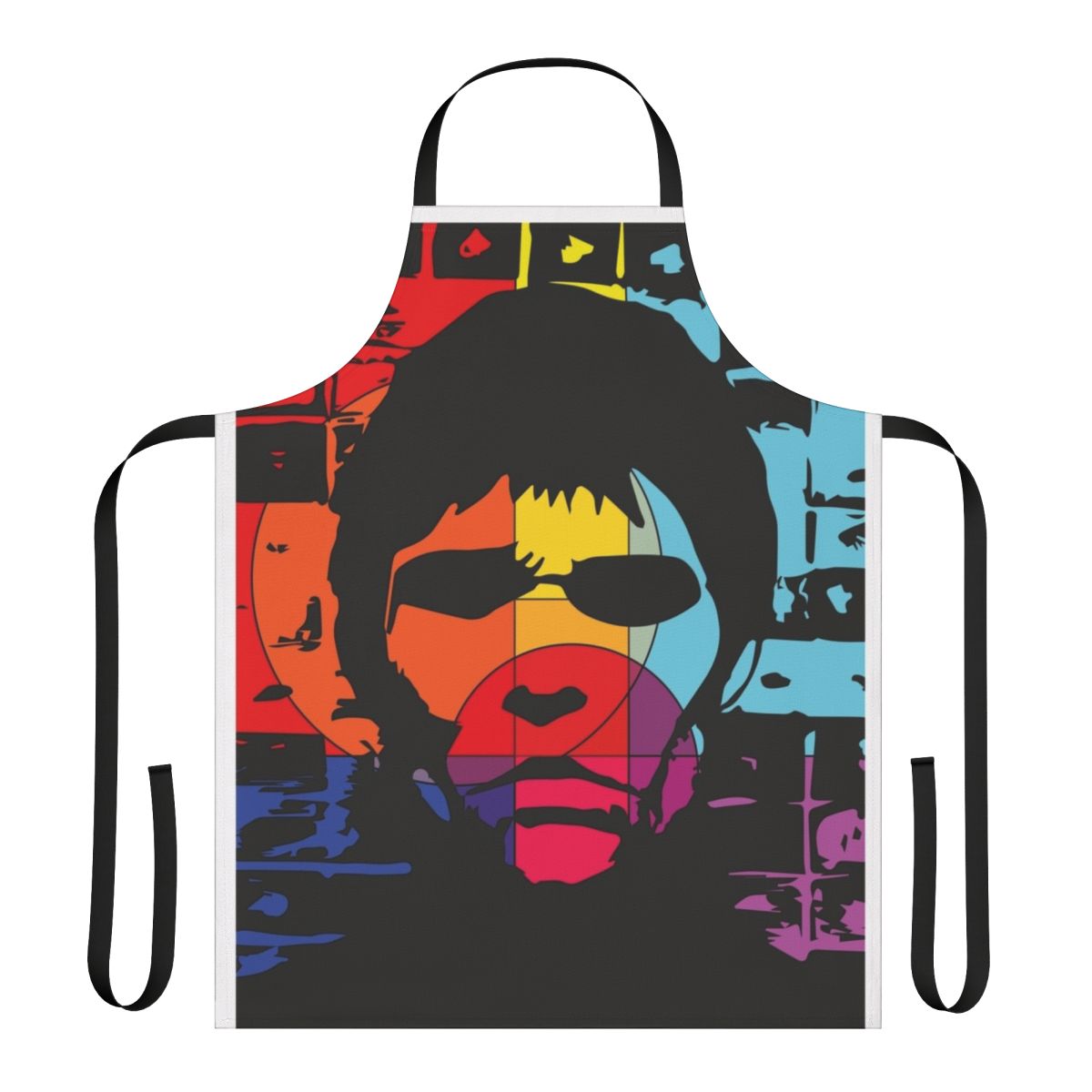 Ian Brown inspired apron featuring pop art design