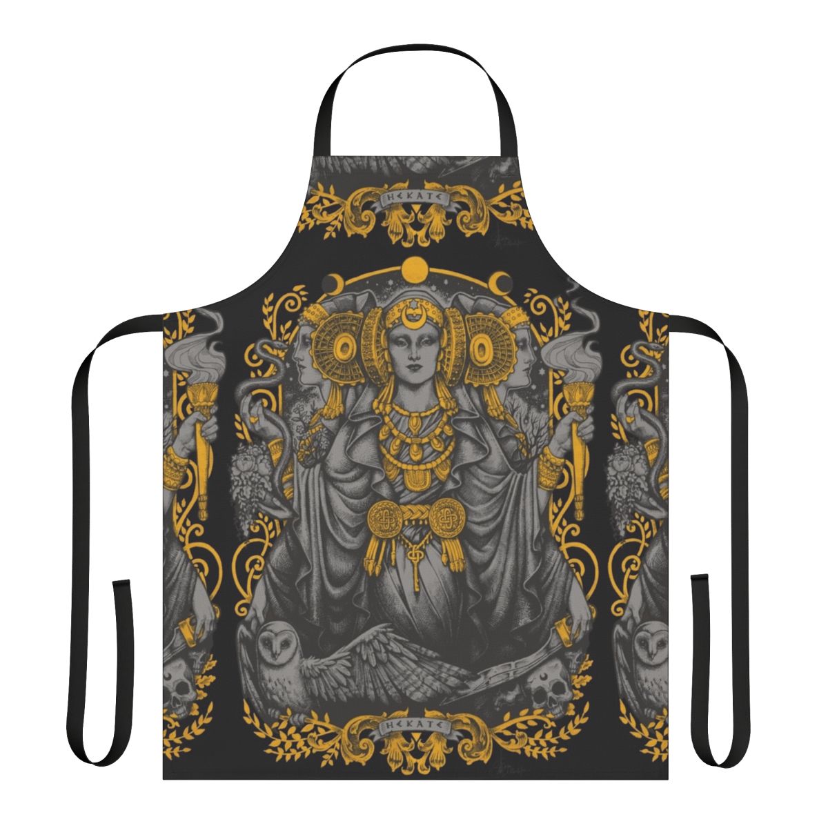 Iberian-Inspired Gothic Hecate Apron with Occult Symbols and Imagery